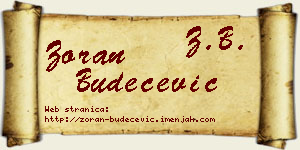 Zoran Budečević vizit kartica